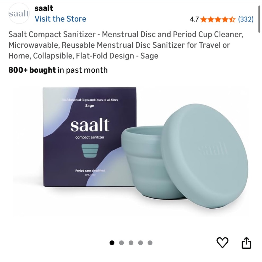 Saalt Compact Sanitizer in Sage